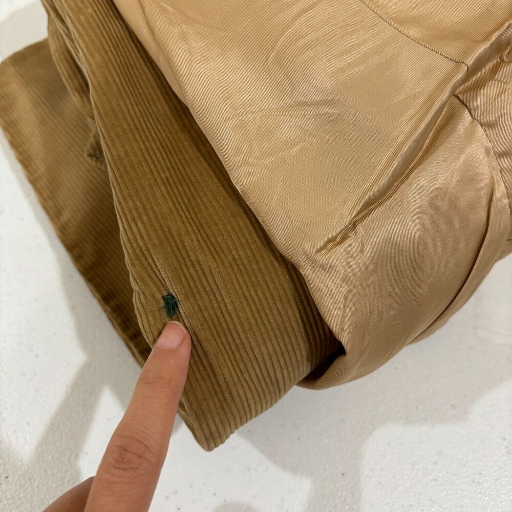 VTG Joe Namath Corduroy Blazer Men 42R 2-Button Camel Tan Classic Retro Academia - Picture 14 of 14